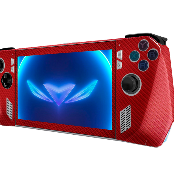 Fibra Carbono Rojo Skin Asus Rog Ally