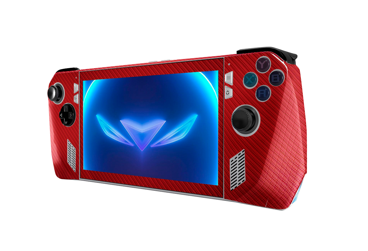 Fibra Carbono Rojo Skin Asus Rog Ally Xonebrand