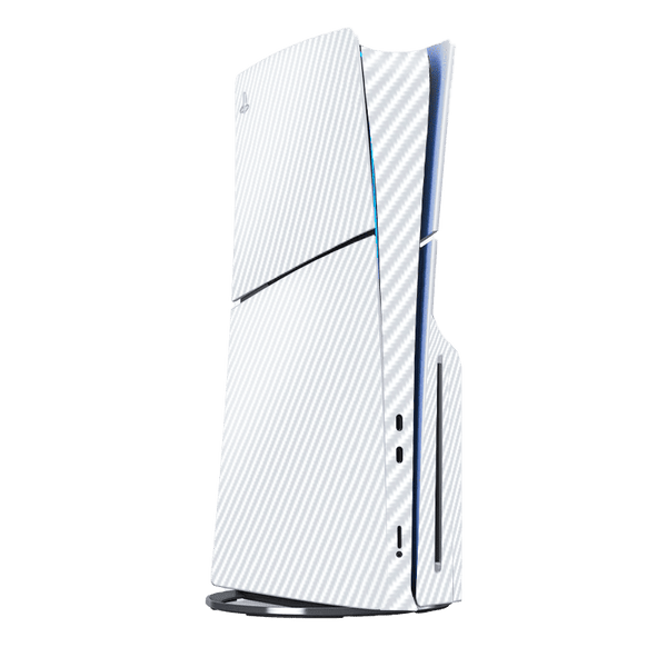 Fibra Carbono Blanco Skin Playstation 5 Slim