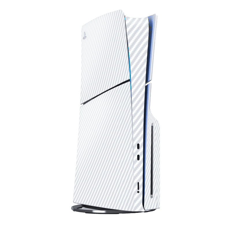 Fibra Carbono Blanco Skin Playstation 5 Slim