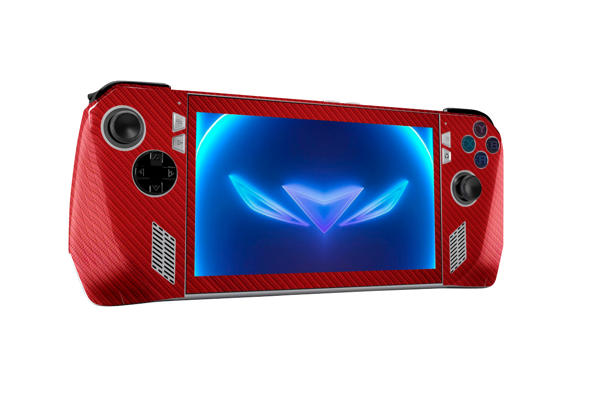 Fibra Carbono Rojo Skin Asus Rog Ally