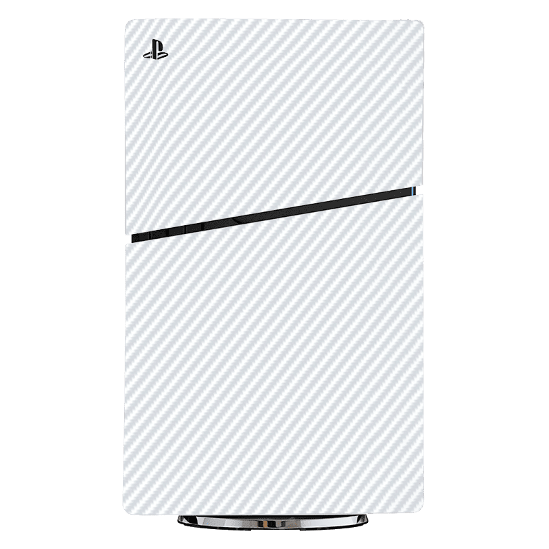 Fibra Carbono Blanco Skin Playstation 5 Slim