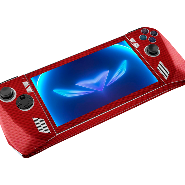Fibra Carbono Rojo Skin Asus Rog Ally