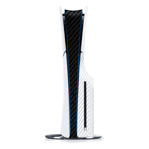 Fibra Carbono Blanco & Negro Skin Playstation 5 Slim