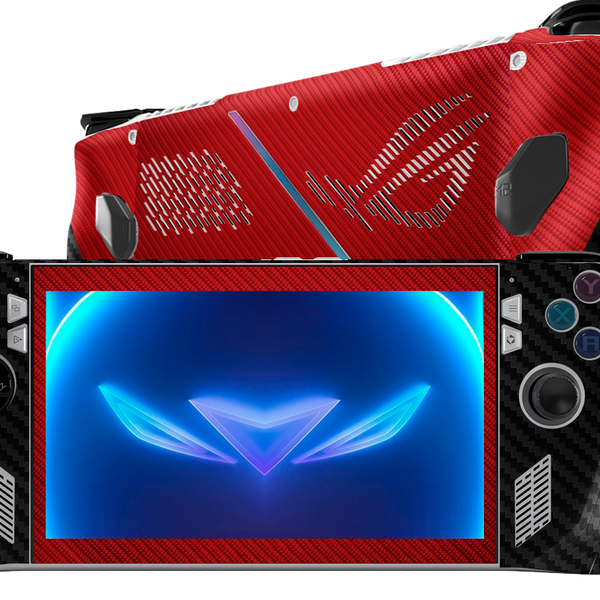 Fibra Carbono Rojo & Negro Skin Asus Rog Ally