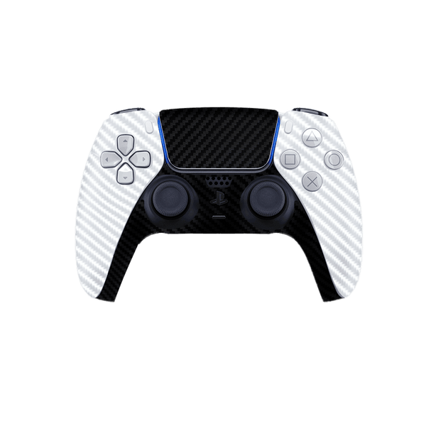 Fibra Carbono Blanco & Negro Skin Playstation 5 Slim