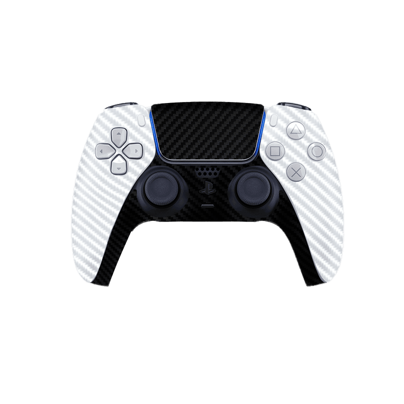 Fibra Carbono Blanco & Negro Skin Playstation 5 Slim