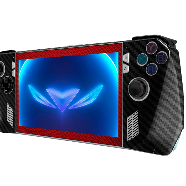 Fibra Carbono Rojo & Negro Skin Asus Rog Ally