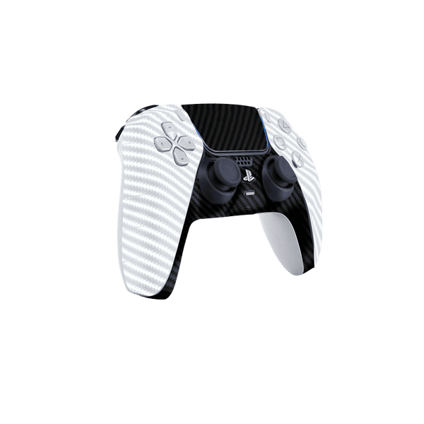 Fibra Carbono Blanco & Negro Skin Playstation 5 Slim