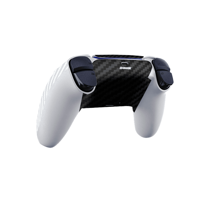 Fibra Carbono Blanco & Negro Skin Playstation 5 Slim