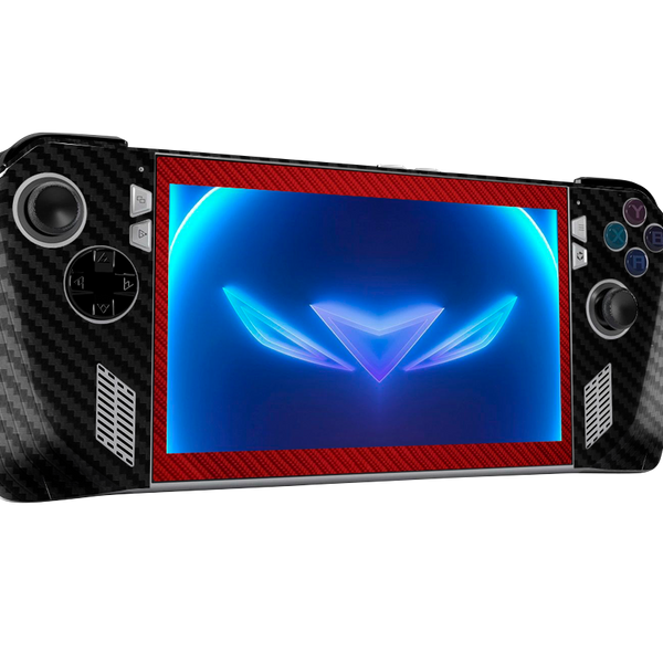 Fibra Carbono Rojo & Negro Skin Asus Rog Ally