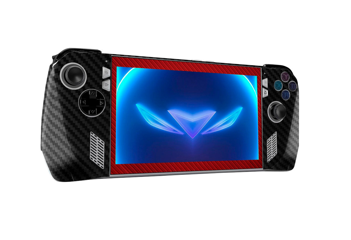 Fibra Carbono Rojo & Negro Skin Asus Rog Ally Xonebrand