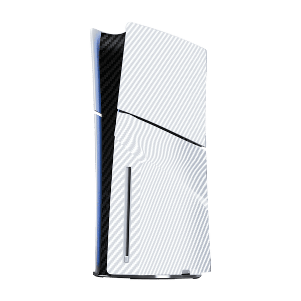 Fibra Carbono Blanco & Negro Skin Playstation 5 Slim