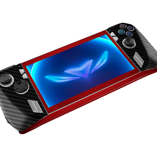 Fibra Carbono Rojo & Negro Skin Asus Rog Ally