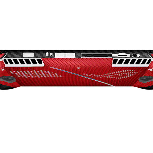 Fibra Carbono Rojo & Negro Skin Asus Rog Ally