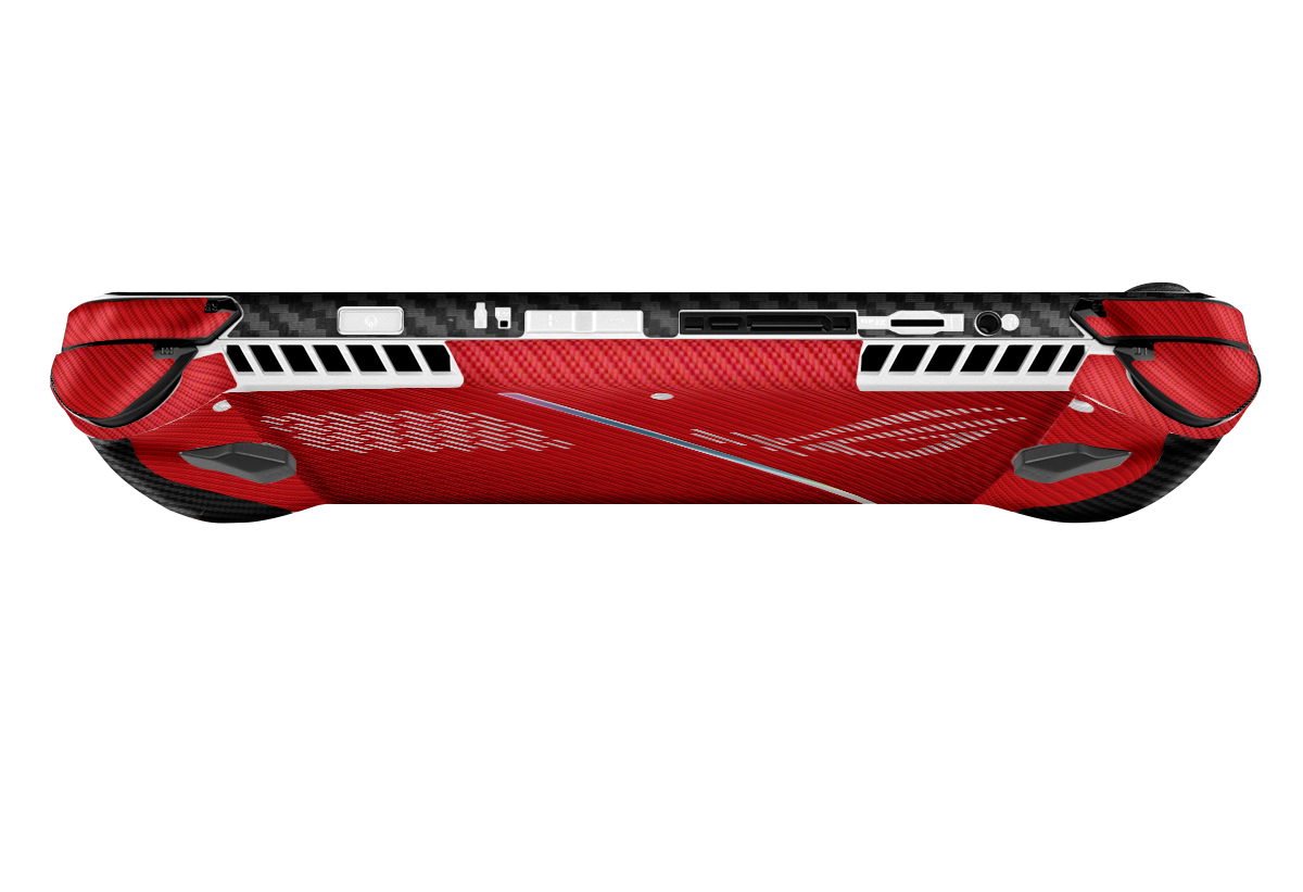 Fibra Carbono Rojo & Negro Skin Asus Rog Ally