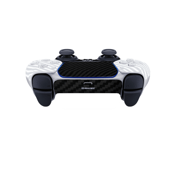 Fibra Carbono Blanco & Negro Skin Playstation 5 Slim