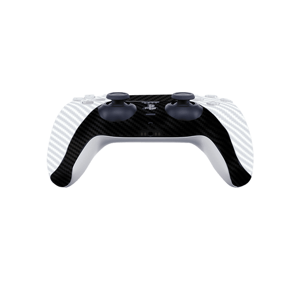 Fibra Carbono Blanco & Negro Skin Playstation 5 Slim
