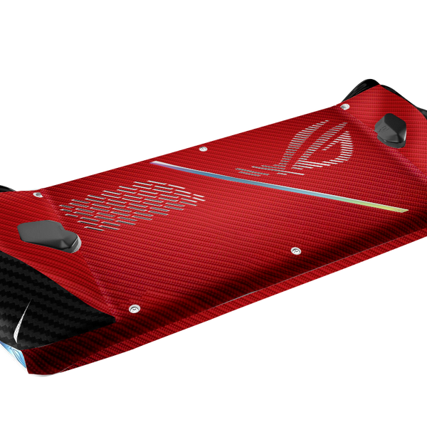 Fibra Carbono Rojo & Negro Skin Asus Rog Ally