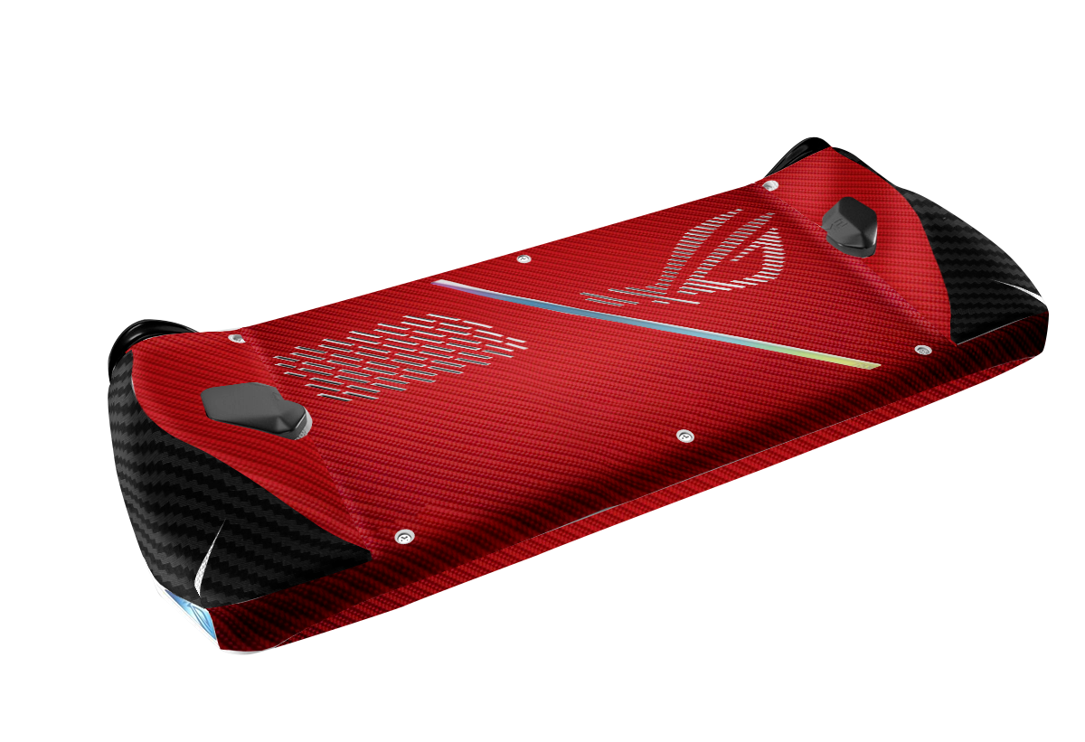 Fibra Carbono Rojo & Negro Skin Asus Rog Ally