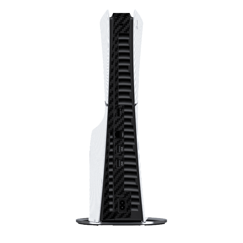Fibra Carbono Blanco & Negro Skin Playstation 5 Slim