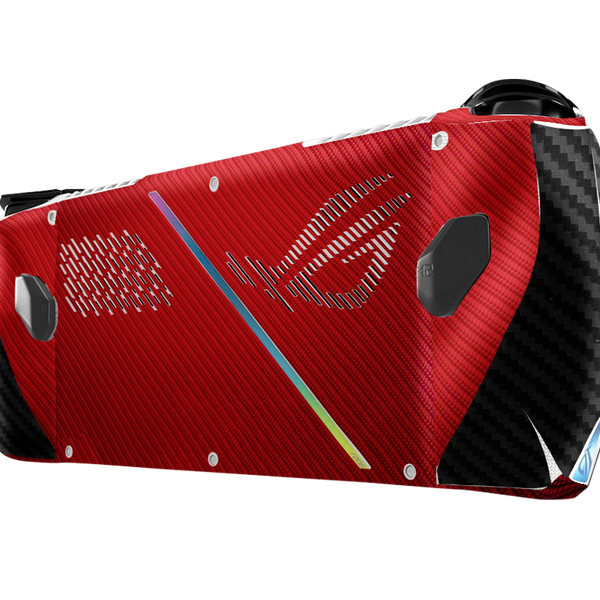 Fibra Carbono Rojo & Negro Skin Asus Rog Ally