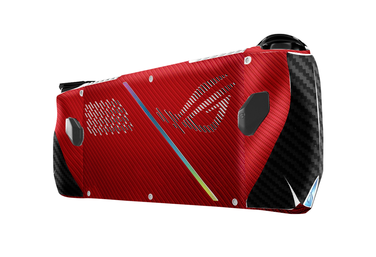 Fibra Carbono Rojo & Negro Skin Asus Rog Ally