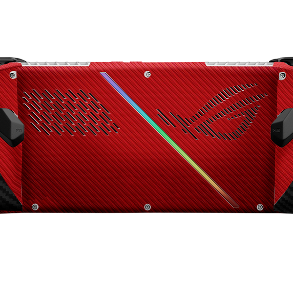 Fibra Carbono Rojo & Negro Skin Asus Rog Ally