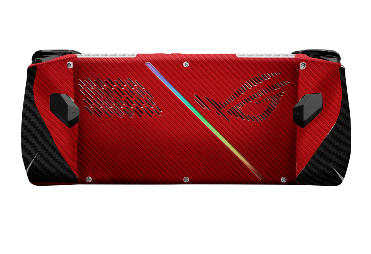 Fibra Carbono Rojo & Negro Skin Asus Rog Ally
