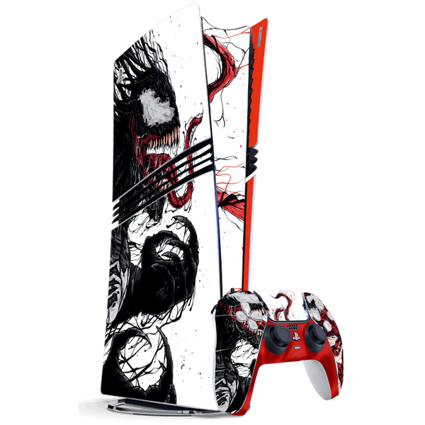 Venom vs Carnage Skin Playstation 5 Pro Xonebrand