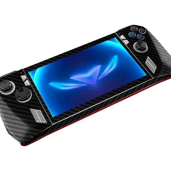 Fibra Carbono Negro & Rojo Skin Asus Rog Ally