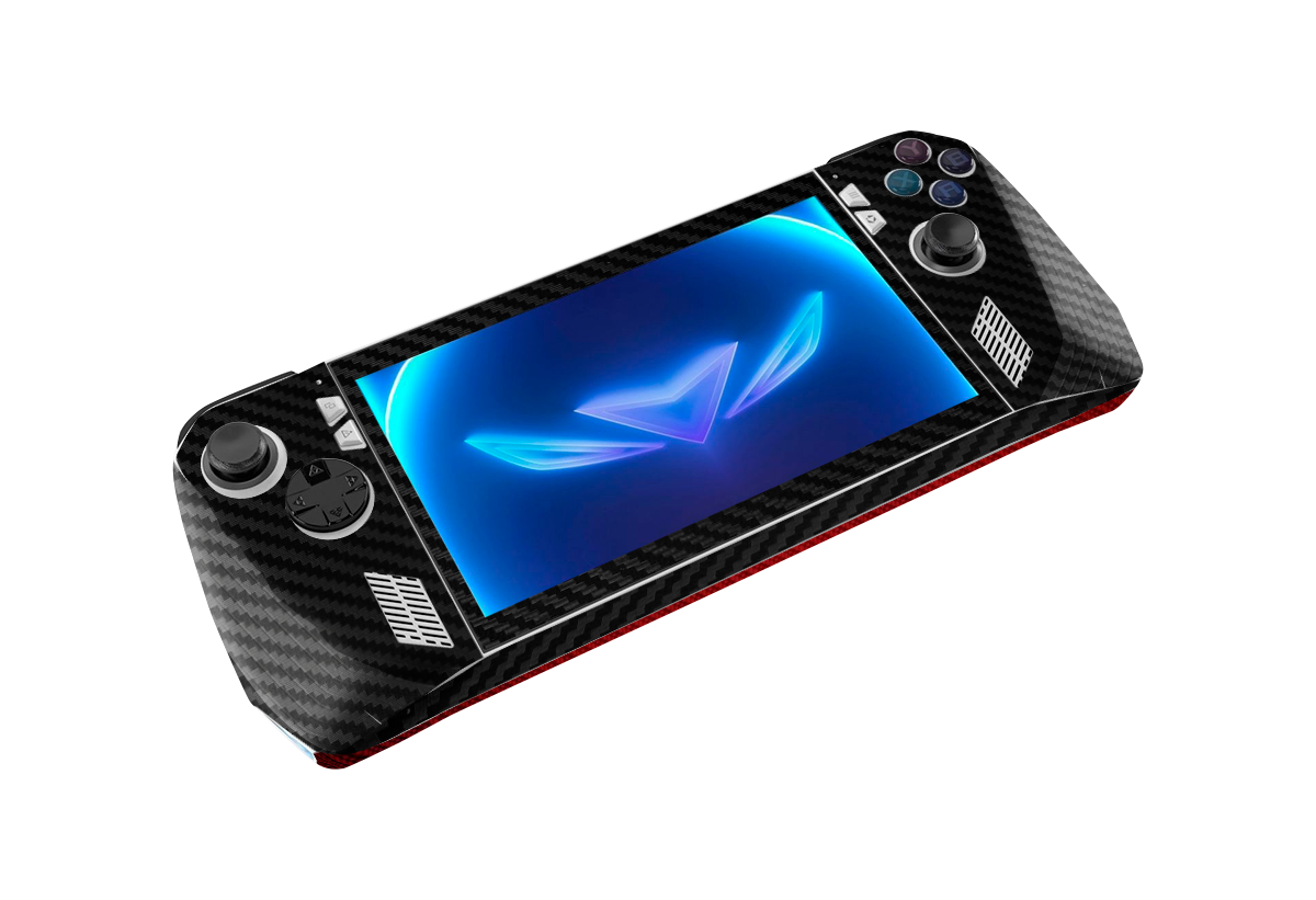 Fibra Carbono Negro & Rojo Skin Asus Rog Ally Xonebrand
