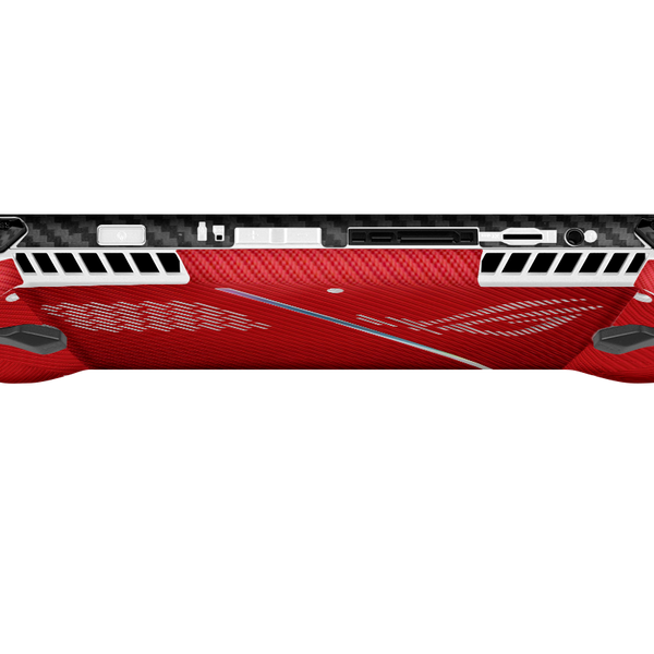 Fibra Carbono Negro & Rojo Skin Asus Rog Ally