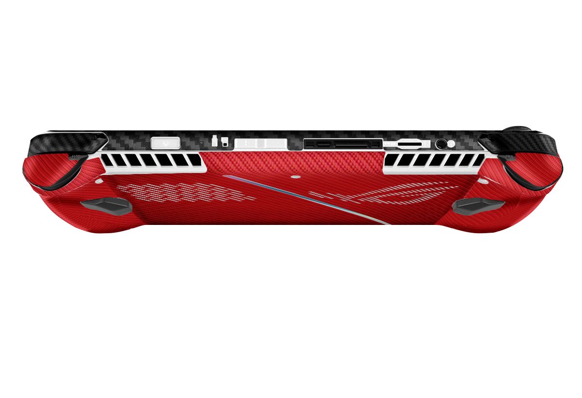 Fibra Carbono Negro & Rojo Skin Asus Rog Ally