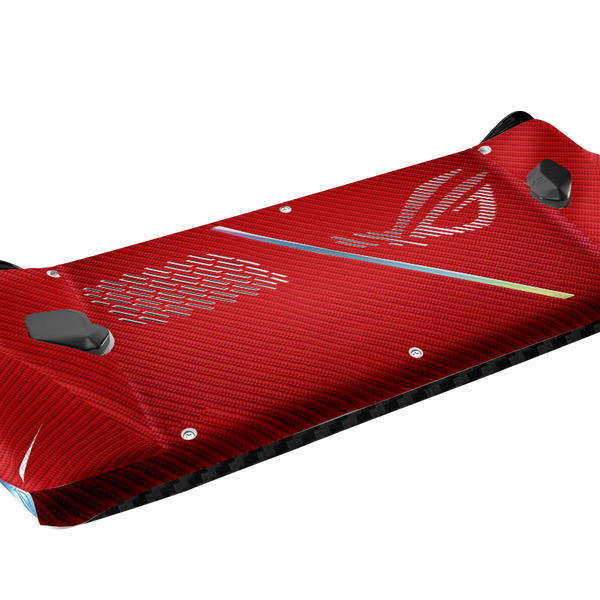 Fibra Carbono Negro & Rojo Skin Asus Rog Ally