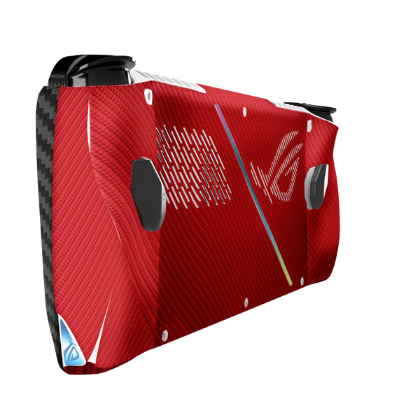 Fibra Carbono Negro & Rojo Skin Asus Rog Ally