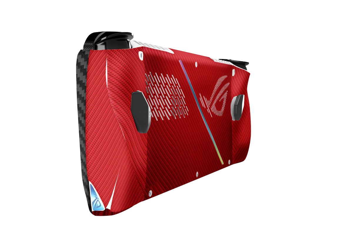 Fibra Carbono Negro & Rojo Skin Asus Rog Ally