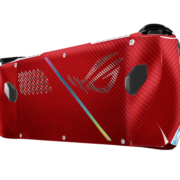 Fibra Carbono Negro & Rojo Skin Asus Rog Ally