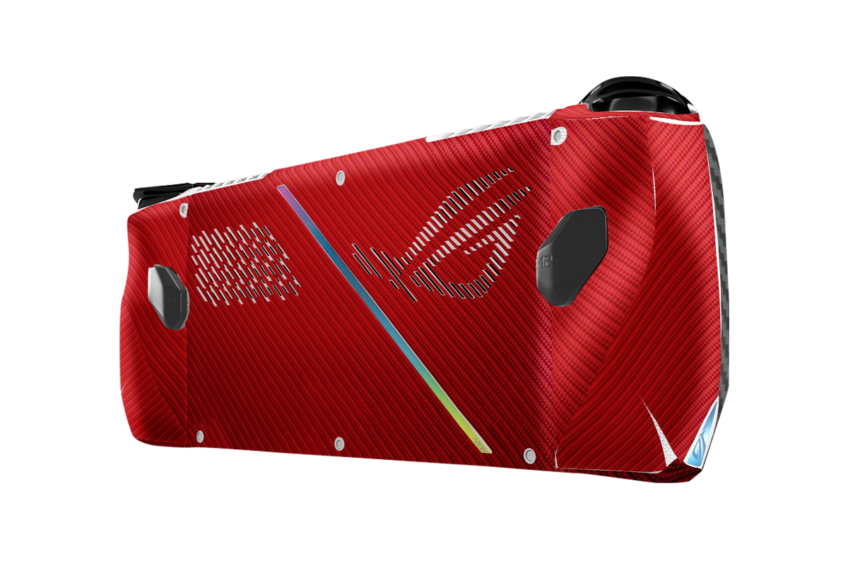Fibra Carbono Negro & Rojo Skin Asus Rog Ally