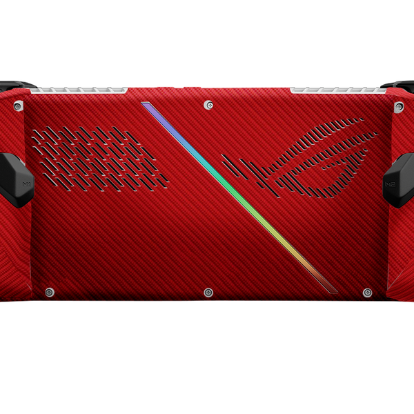 Fibra Carbono Negro & Rojo Skin Asus Rog Ally