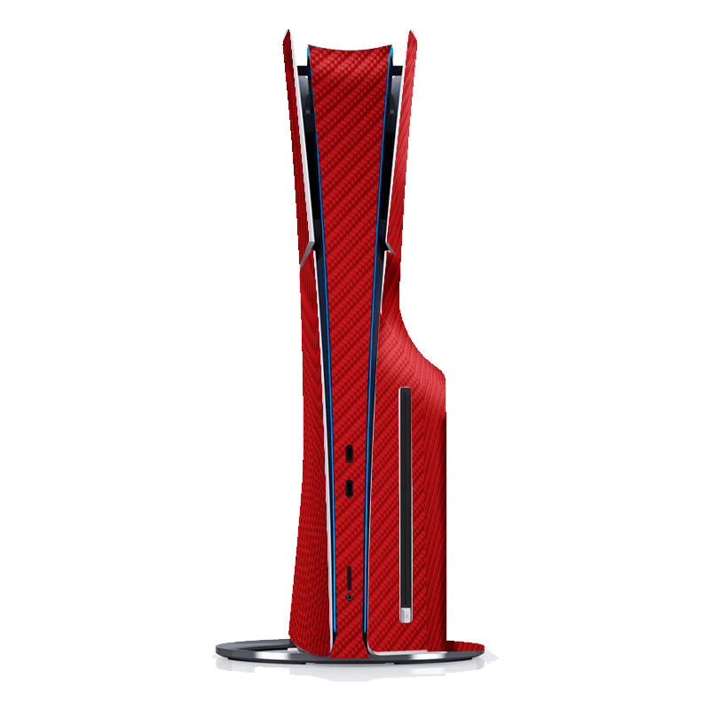 Fibra Carbono Rojo Skin Playstation 5 Slim Xonebrand