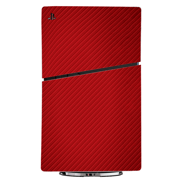 Fibra Carbono Rojo Skin Playstation 5 Slim