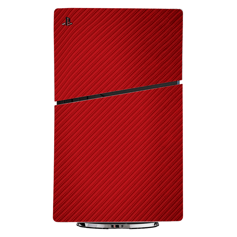 Fibra Carbono Rojo Skin Playstation 5 Slim Xonebrand