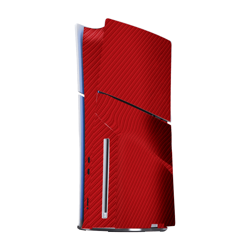 Fibra Carbono Rojo Skin Playstation 5 Slim