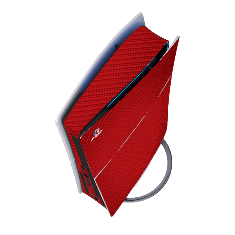 Fibra Carbono Rojo Skin Playstation 5 Slim
