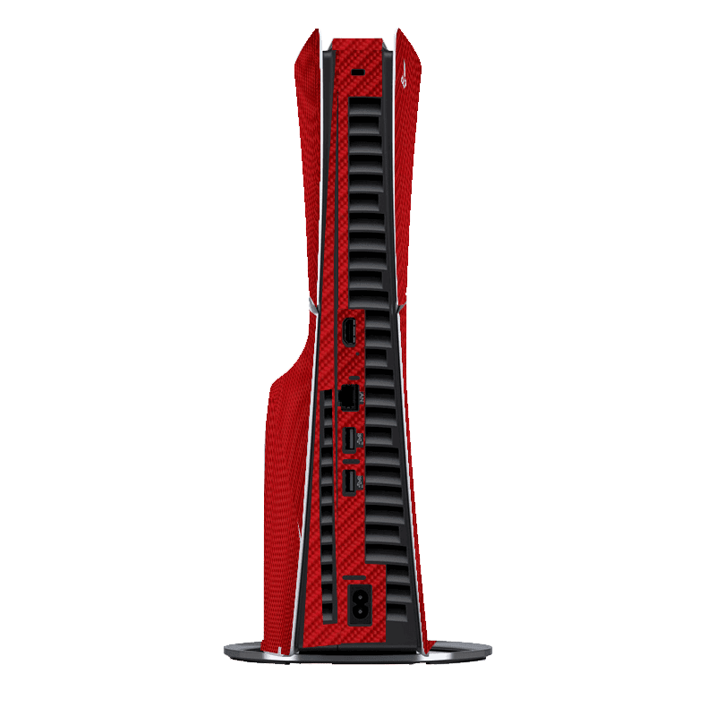 Fibra Carbono Rojo Skin Playstation 5 Slim