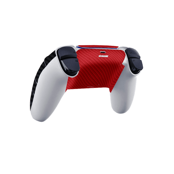 Fibra Carbono Negro & Rojo Skin Playstation 5 Slim