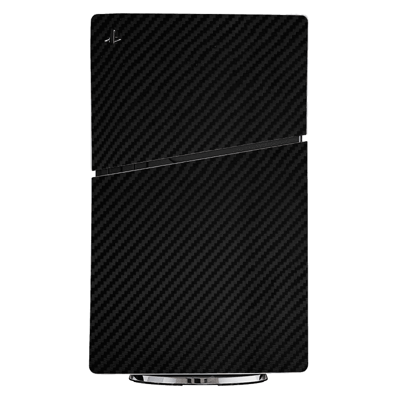 Fibra Carbono Negro & Rojo Skin Playstation 5 Slim