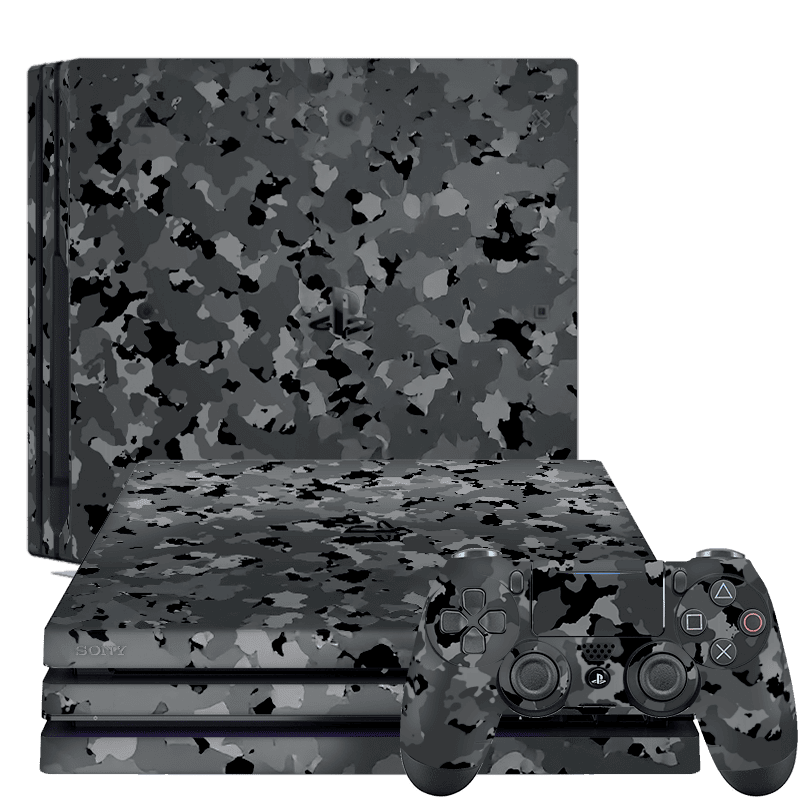 Camuflado Negro Skin Playstation 4 Pro Xonebrand