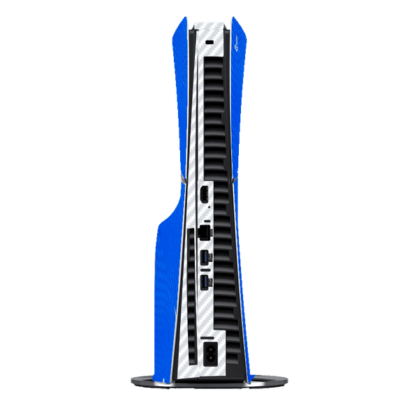 Fibra Carbono Azul & Blanco Skin Playstation 5 Slim